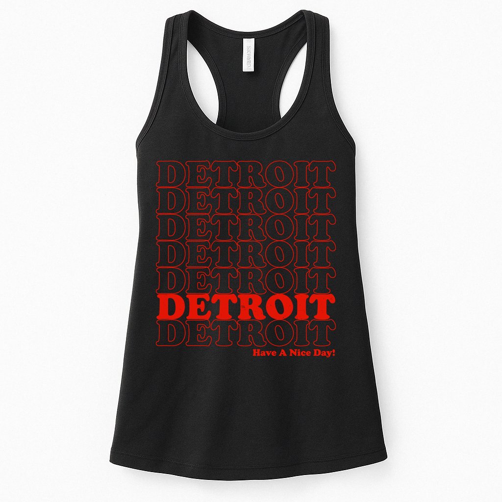 Retro Vintage Detroit Have A Nice Day Womens Tank Top