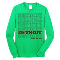 Retro Vintage Detroit Have A Nice Day Long Sleeve Shirt