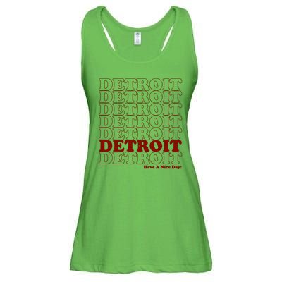 Retro Vintage Detroit Have A Nice Day Ladies Essential Flowy Tank