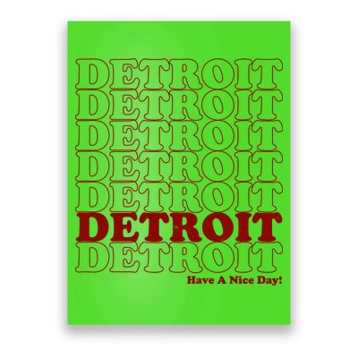 Retro Vintage Detroit Have A Nice Day Poster