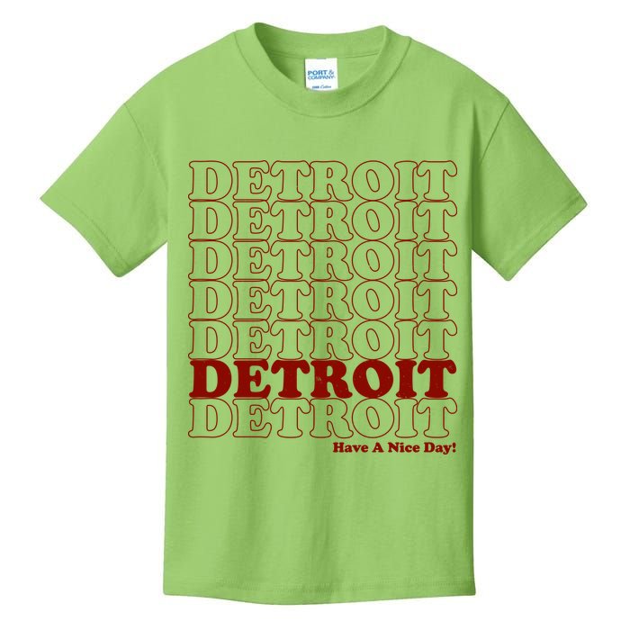 Retro Vintage Detroit Have A Nice Day Kids T-Shirt