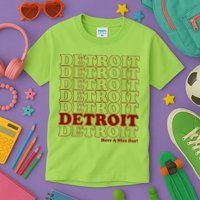 Retro Vintage Detroit Have A Nice Day Kids T-Shirt
