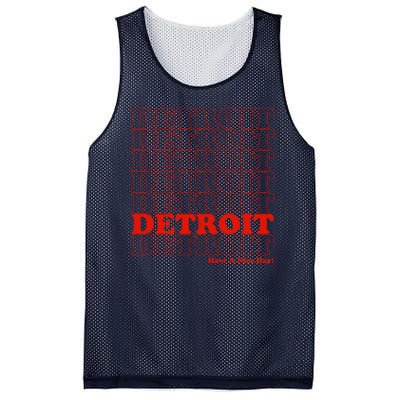 Retro Vintage Detroit Have A Nice Day Mesh Reversible Basketball Jersey Tank