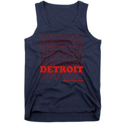 Retro Vintage Detroit Have A Nice Day Tank Top