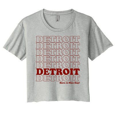 Retro Vintage Detroit Have A Nice Day Women's Crop Top Tee