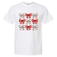 Retro ValentineS Day Heart Coquette Bow Women Garment-Dyed Heavyweight T-Shirt