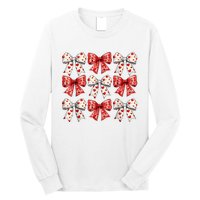 Retro ValentineS Day Heart Coquette Bow Women Long Sleeve Shirt