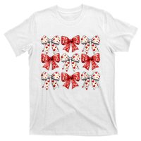 Retro ValentineS Day Heart Coquette Bow Women T-Shirt