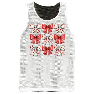 Retro ValentineS Day Heart Coquette Bow Women Mesh Reversible Basketball Jersey Tank