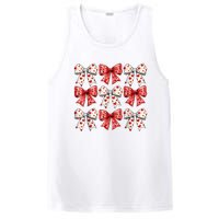 Retro ValentineS Day Heart Coquette Bow Women PosiCharge Competitor Tank