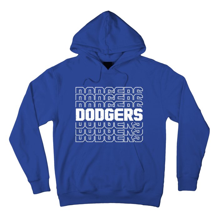 Retro Vintage Dodgers Baseball Sports Fan Hoodie