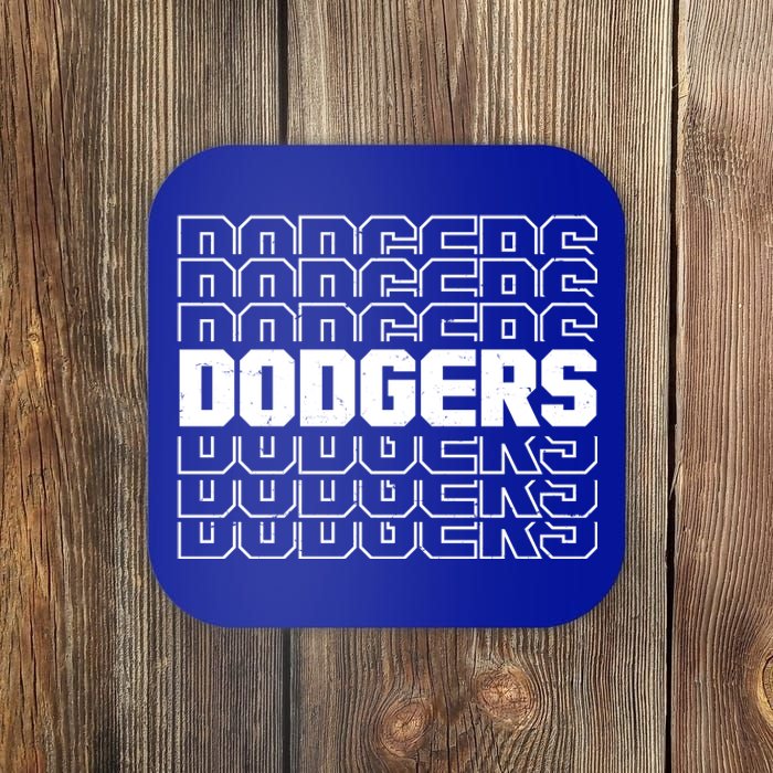 Retro Vintage Dodgers Baseball Sports Fan Coaster