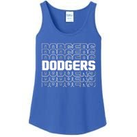 Retro Vintage Dodgers Baseball Sports Fan Ladies Essential Tank