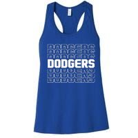 Retro Vintage Dodgers Baseball Sports Fan Women's Racerback Tank