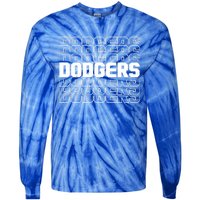 Retro Vintage Dodgers Baseball Sports Fan Tie-Dye Long Sleeve Shirt