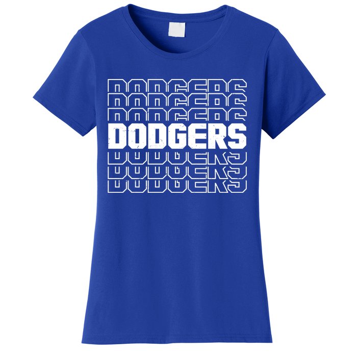 Retro Vintage Dodgers Baseball Sports Fan Women's T-Shirt