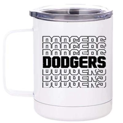 Retro Vintage Dodgers Baseball Sports Fan 12 oz Stainless Steel Tumbler Cup