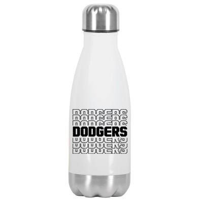 Retro Vintage Dodgers Baseball Sports Fan Stainless Steel Insulated Water Bottle