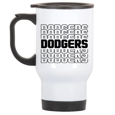 Retro Vintage Dodgers Baseball Sports Fan Stainless Steel Travel Mug