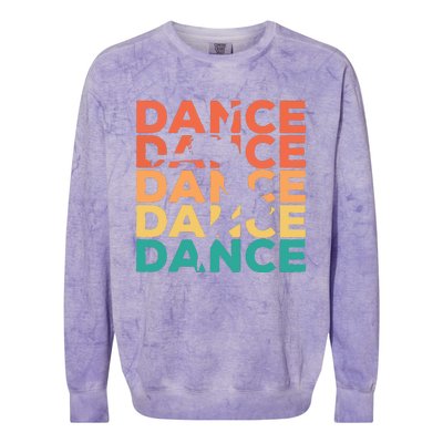 Retro Vintage Dancing Gift For Dancers Colorblast Crewneck Sweatshirt