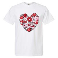 Retro Valentines Day Love Groovy Valentines Hearts Garment-Dyed Heavyweight T-Shirt