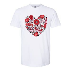 Retro Valentines Day Love Groovy Valentines Hearts Softstyle CVC T-Shirt