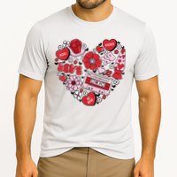 Retro Valentines Day Love Groovy Valentines Hearts Cooling Performance Crew T-Shirt