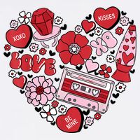 Retro Valentines Day Love Groovy Valentines Hearts Cooling Performance Crew T-Shirt