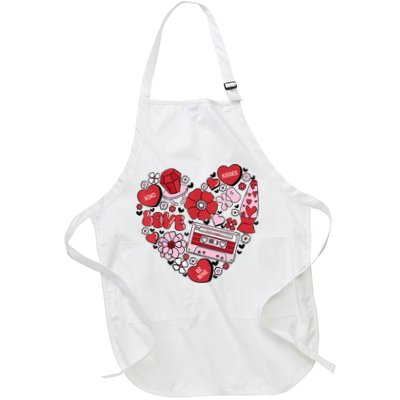 Retro Valentines Day Love Groovy Valentines Hearts Apron