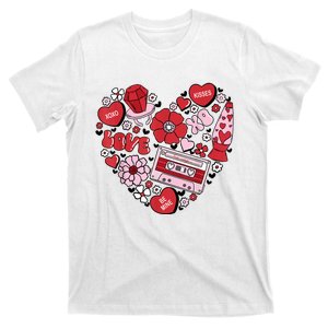 Retro Valentines Day Love Groovy Valentines Hearts T-Shirt