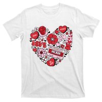 Retro Valentines Day Love Groovy Valentines Hearts T-Shirt