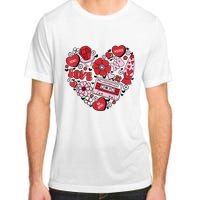 Retro Valentines Day Love Groovy Valentines Hearts Adult ChromaSoft Performance T-Shirt