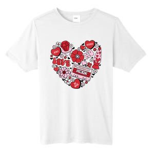 Retro Valentines Day Love Groovy Valentines Hearts Tall Fusion ChromaSoft Performance T-Shirt