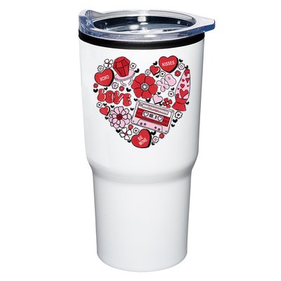 Retro Valentines Day Love Groovy Valentines Hearts Tumbler