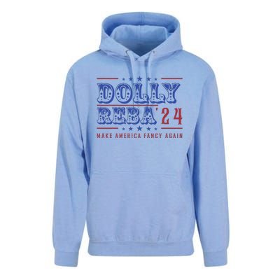 Retro Vintage Dolly And Reba 2024 Make America Fancy Again Unisex Surf Hoodie