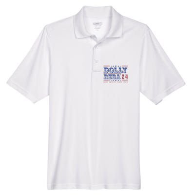 Retro Vintage Dolly And Reba 2024 Make America Fancy Again Men's Origin Performance Pique Polo