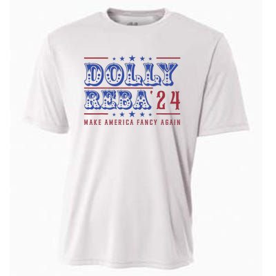 Retro Vintage Dolly And Reba 2024 Make America Fancy Again Cooling Performance Crew T-Shirt