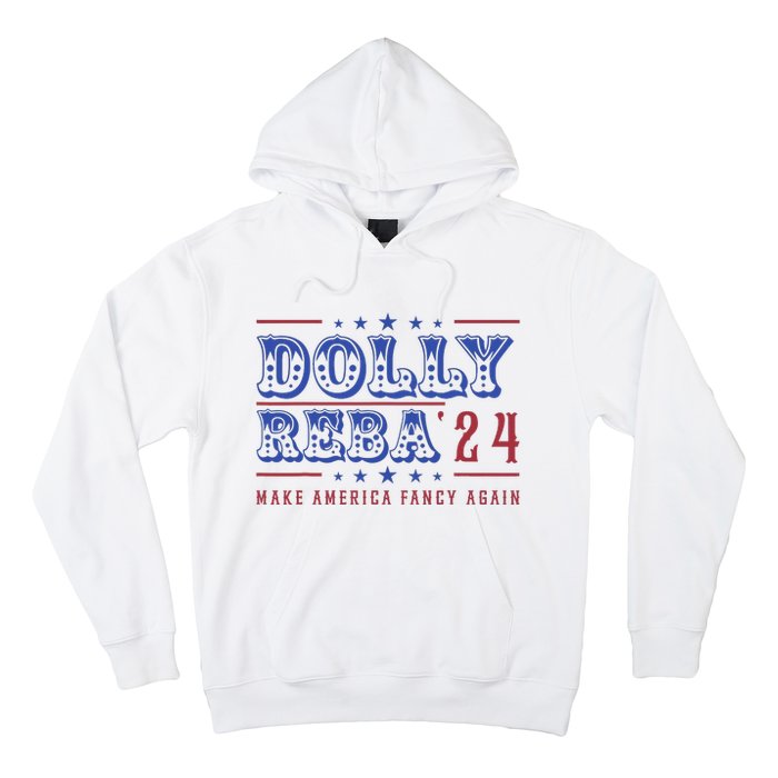 Retro Vintage Dolly And Reba 2024 Make America Fancy Again Hoodie