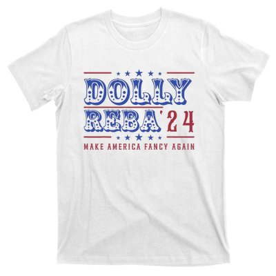 Retro Vintage Dolly And Reba 2024 Make America Fancy Again T-Shirt