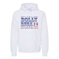 Retro Vintage Dolly And Reba 2024 Make America Fancy Again Premium Hoodie