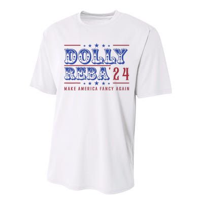 Retro Vintage Dolly And Reba 2024 Make America Fancy Again Performance Sprint T-Shirt