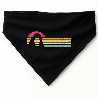 Retro Vintage Delicate Arch Silhouette Arches National Park USA-Made Doggie Bandana