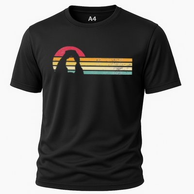 Retro Vintage Delicate Arch Silhouette Arches National Park Performance Shirt