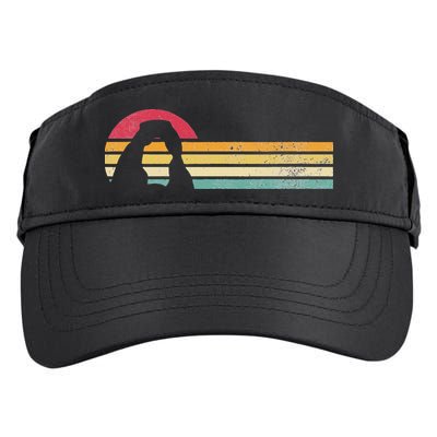 Retro Vintage Delicate Arch Silhouette Arches National Park Adult Drive Performance Visor