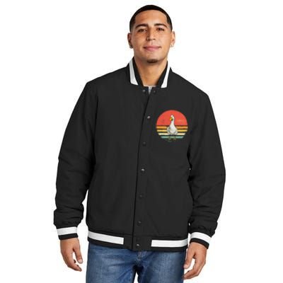 Retro Vintage Duck Gift Insulated Varsity Jacket