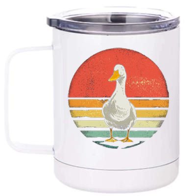 Retro Vintage Duck Gift 12 oz Stainless Steel Tumbler Cup