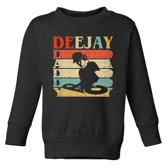 Retro Vintage Daddy Dj Deejay Toddler Sweatshirt