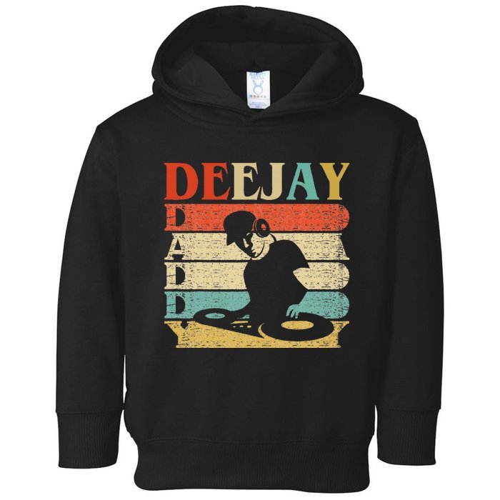 Retro Vintage Daddy Dj Deejay Toddler Hoodie