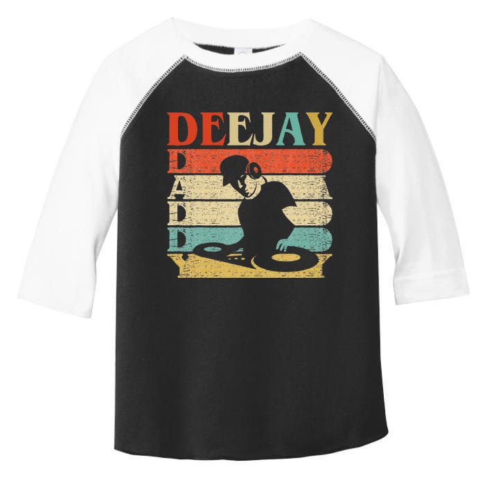 Retro Vintage Daddy Dj Deejay Toddler Fine Jersey T-Shirt