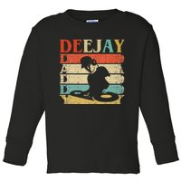 Retro Vintage Daddy Dj Deejay Toddler Long Sleeve Shirt